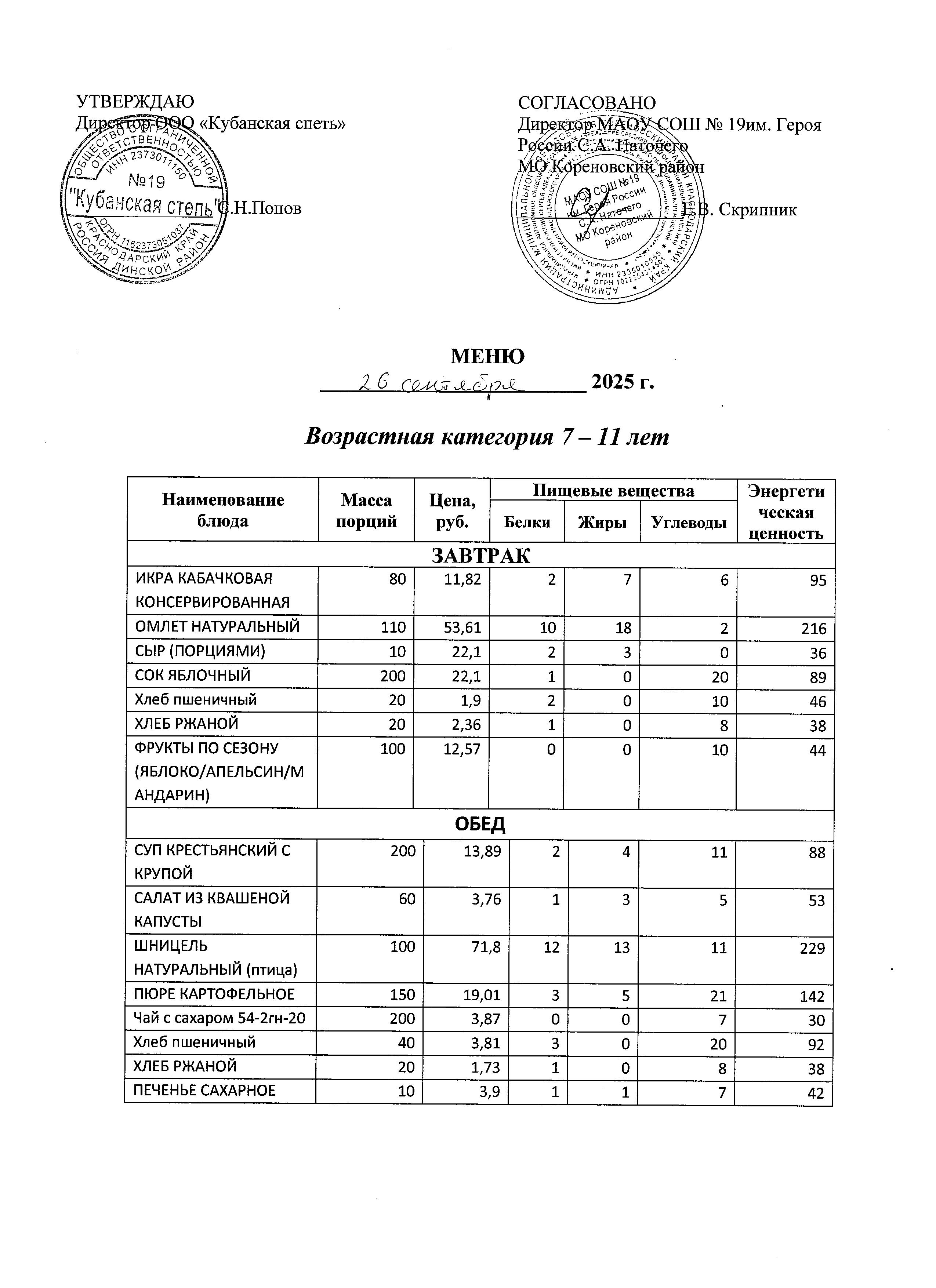 menu 2609 7